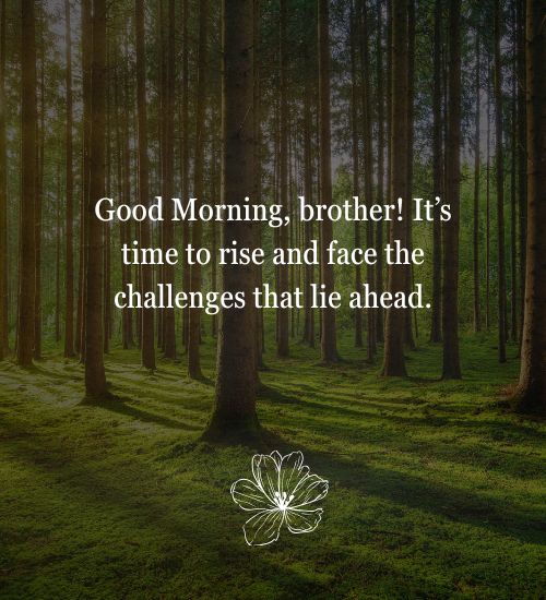 Good morning brother message
