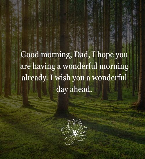 Good morning messages to dad Good morning messages to dad
