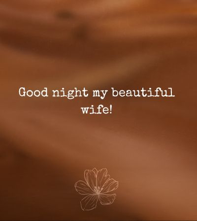 Good night message for my wife