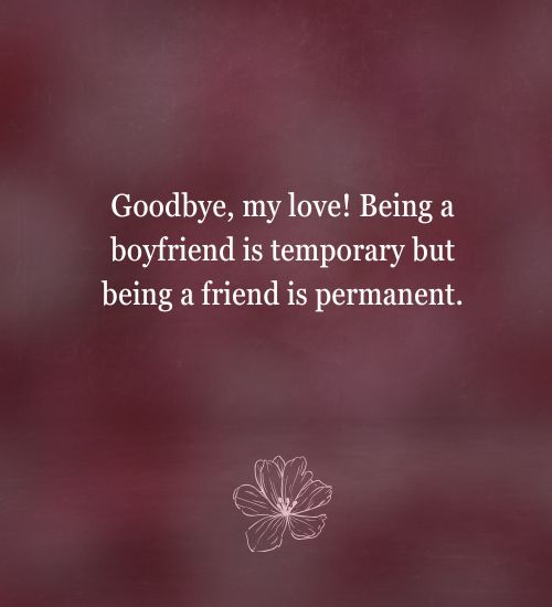 Goodbye Message for Boyfriend after Breakup