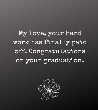 Graduation Message for Boyfriend