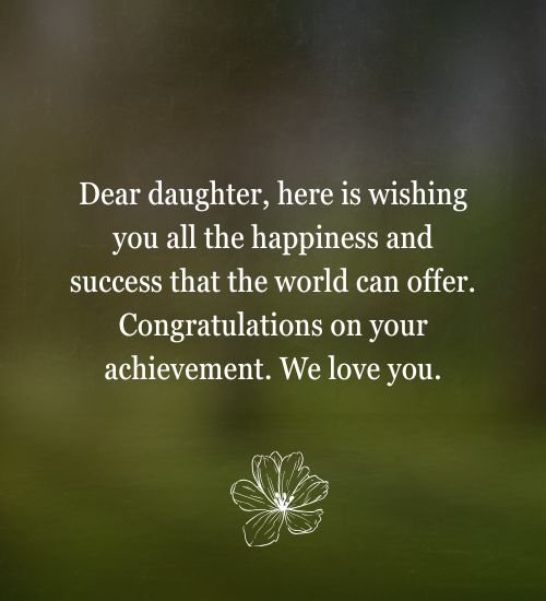 Graduation Message for Daughter
