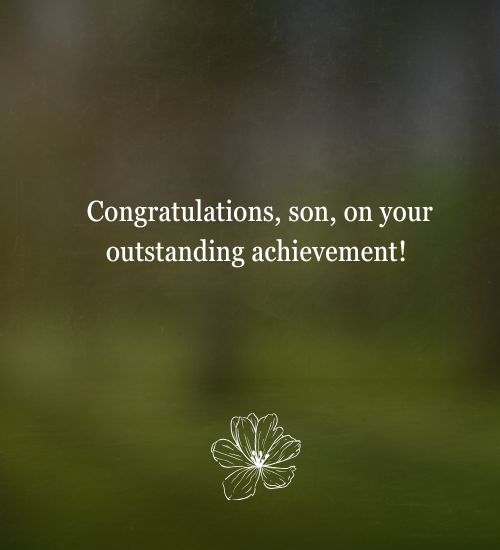 Graduation Message for Son