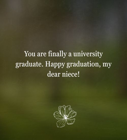 Graduation Messages to Niece