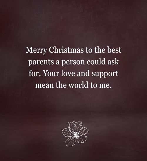 Great Christmas wishes for parents