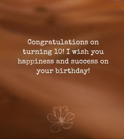 Happy 10th Birthday Messages