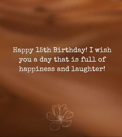 Happy 15th Birthday