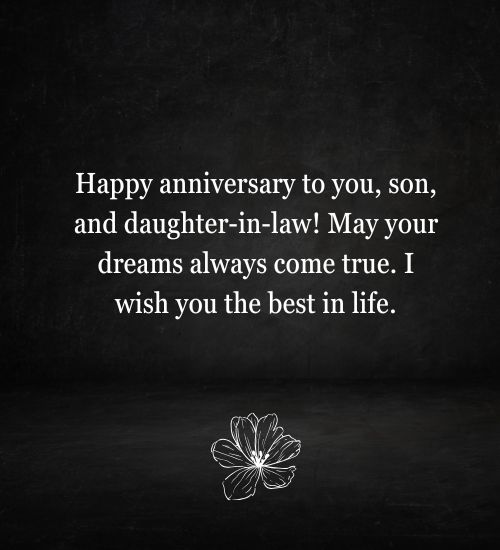 Happy 1st Anniversary Son and Daughter in Law