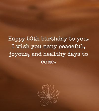 Happy 50th Birthday Wishes