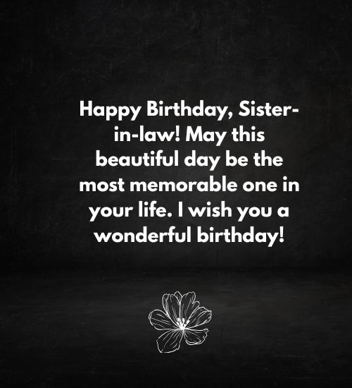 Happy Birthday Sister-in-law wishes and messages