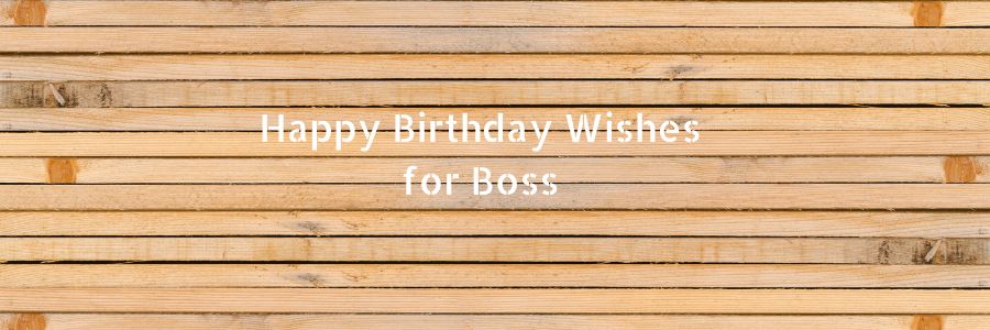 Happy Birthday Wishes for Boss