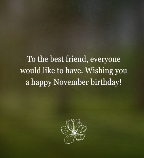 Happy Birthday in November