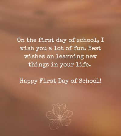 Happy First Day of School