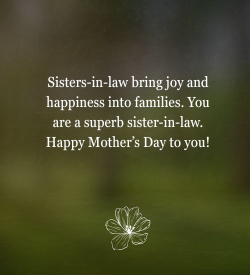 Happy Mother's Day Sister in Law Messages