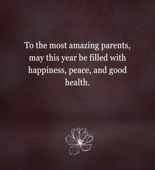 Happy New Year Wishes for Parents