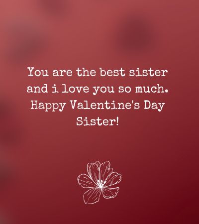 Happy Valentine’s Day Wishes for Sister