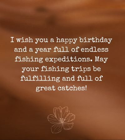 Happy birthday fisherman