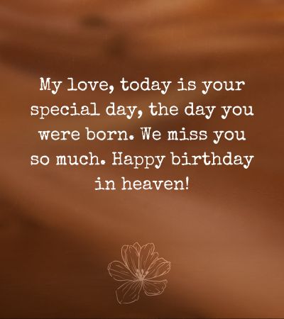 Happy birthday in heaven message