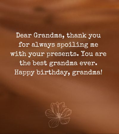 Happy birthday wishes for a grandmother