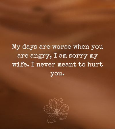 Heart Touching Sorry Messages for Wife