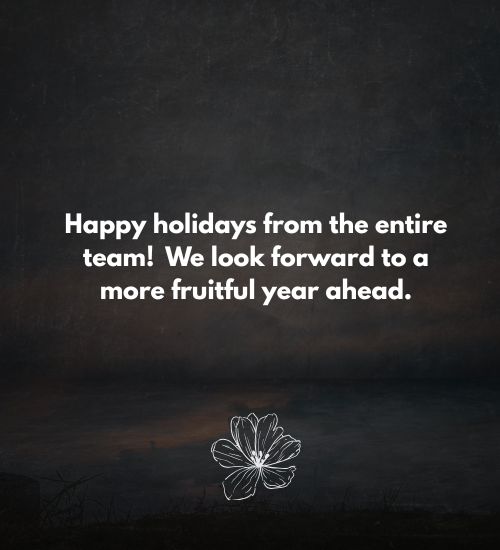 Holidays message to clients