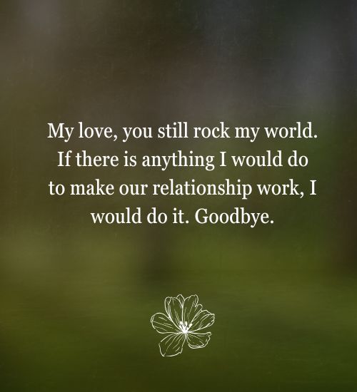 How to say goodbye to your girlfriend