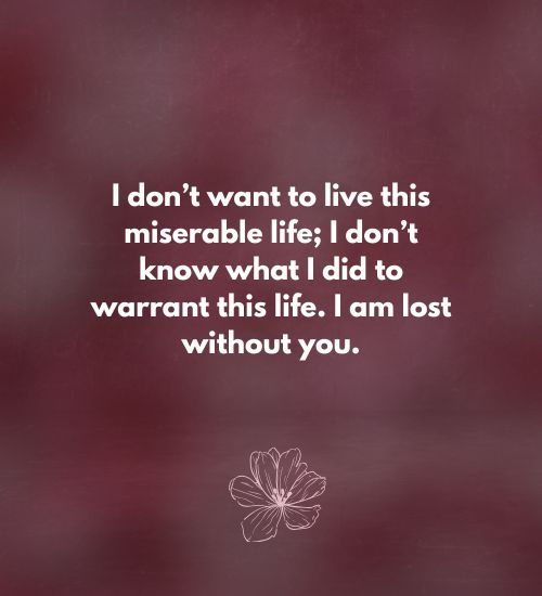 I Am Lost Without You Messages
