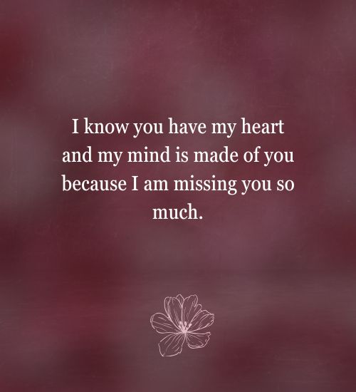 I Miss You Love Message for My Wife