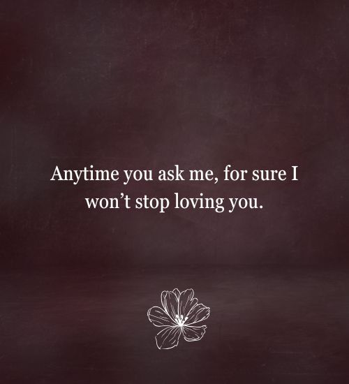 I Won't Stop Loving You Quotes