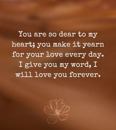 I promise to love you forever SMS