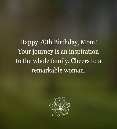 Inspirational 70th Birthday Wishes For Mom Inspirational 70th Birthday Wishes For Mom