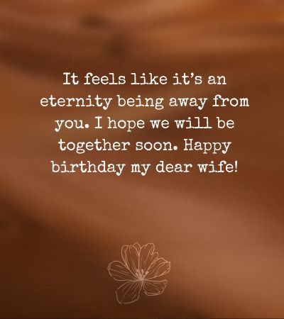 Long Distance Birthday Wishes for Wife