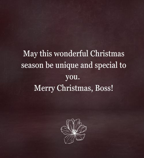 Merry Christmas Wishes for Boss