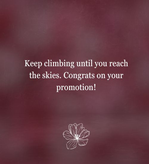 Message of congratulations for promotion for Colleague