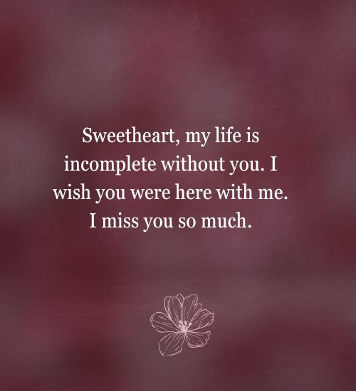 Miss You Message for Girlfriend