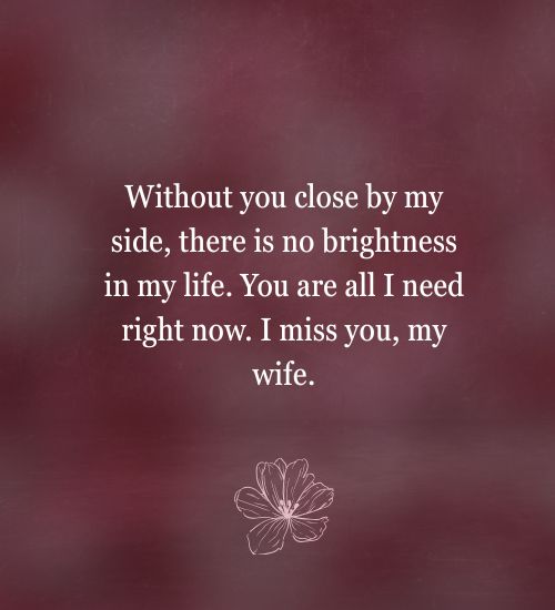 Miss You Messages for Wife