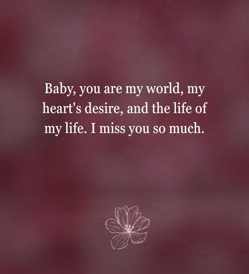 Missing You Text Messages for Wife