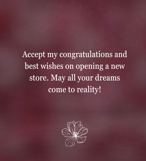 New Business Opening Wishes
