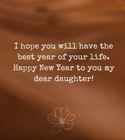 New year wishes daughter