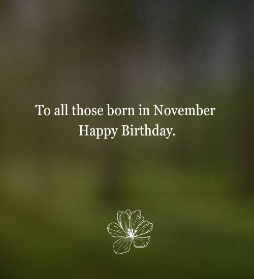 November Happy Birthday