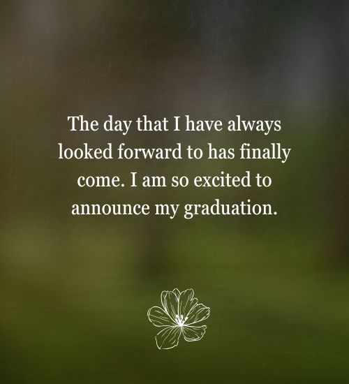 Own Graduation Announcement Messages