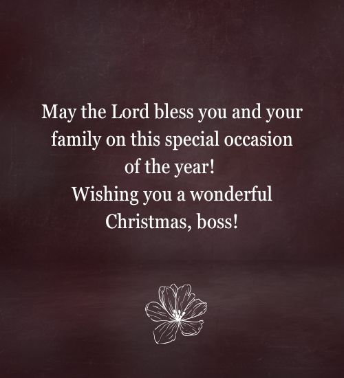Professional Christmas Wishes for Boss