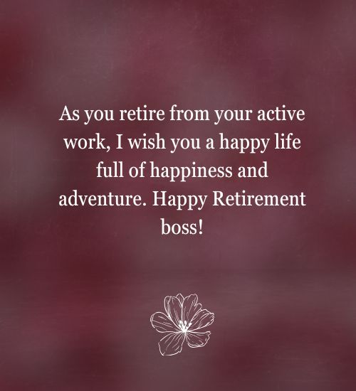 Retirement Quotes for Boss