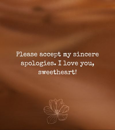 Romantic Sorry Messages for Wife