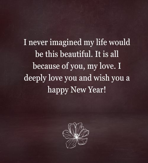 Romantic and affectionate New Year Wishes for Girlfriend