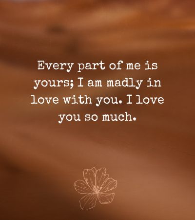 Romantic love love message for him