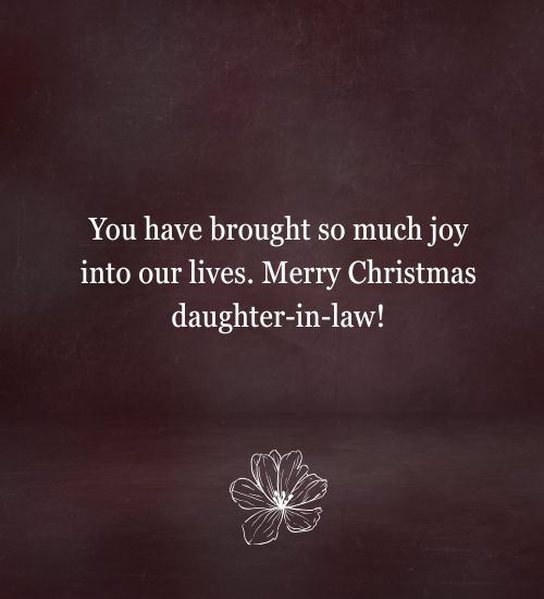 Short Christmas Wishes for Daughter in Law