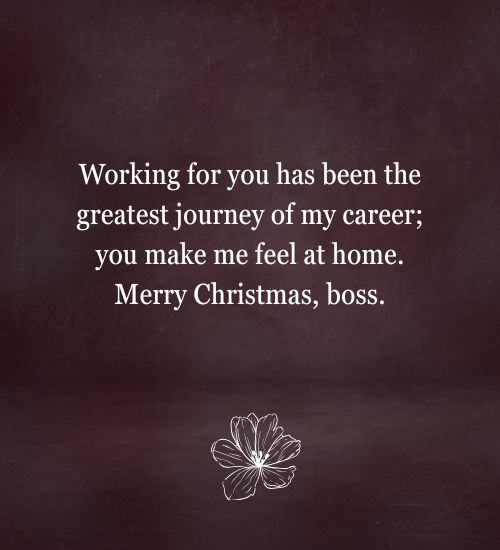 Short Merry Christmas Wishes for Boss