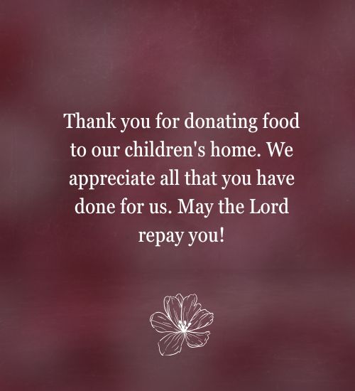 Short Thank You Message for Donation