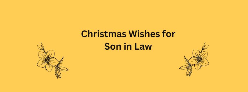 Son in Law Christmas Wishes